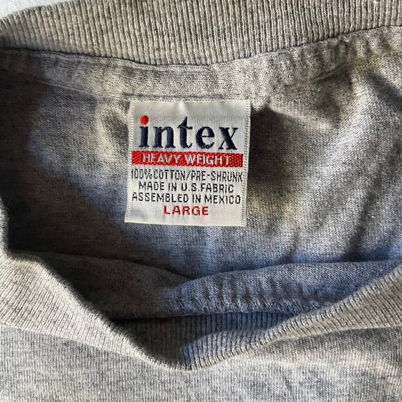 Intex Men’s Short Sleeve T-shirt size L, Solid Gray, USA - Picture 5 of 7